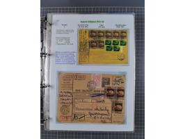 HYPERINFLATION: 1945/46, Parcel Cards exhibit collection with over 65 items, showing usages from periods 2 to 13 (including t