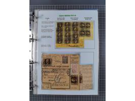 HYPERINFLATION: 1945/46, Parcel Cards exhibit collection with over 65 items, showing usages from periods 2 to 13 (including t