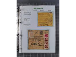 HYPERINFLATION: 1945/46, Parcel Cards exhibit collection with over 65 items, showing usages from periods 2 to 13 (including t