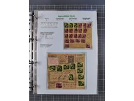 HYPERINFLATION: 1945/46, Parcel Cards exhibit collection with over 65 items, showing usages from periods 2 to 13 (including t