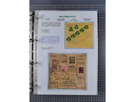 HYPERINFLATION: 1945/46, Parcel Cards exhibit collection with over 65 items, showing usages from periods 2 to 13 (including t