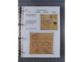 HYPERINFLATION: 1945/46, Parcel Cards exhibit collection with over 65 items, showing usages from periods 2 to 13 (including t