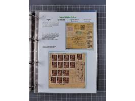 HYPERINFLATION: 1945/46, Parcel Cards exhibit collection with over 65 items, showing usages from periods 2 to 13 (including t