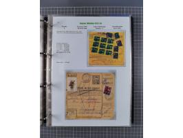 HYPERINFLATION: 1945/46, Parcel Cards exhibit collection with over 65 items, showing usages from periods 2 to 13 (including t