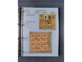 HYPERINFLATION: 1945/46, Parcel Cards exhibit collection with over 65 items, showing usages from periods 2 to 13 (including t