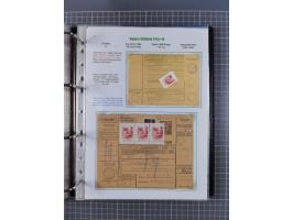 HYPERINFLATION: 1945/46, Parcel Cards exhibit collection with over 65 items, showing usages from periods 2 to 13 (including t