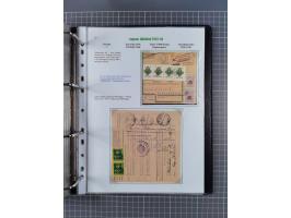 HYPERINFLATION: 1945/46, Parcel Cards exhibit collection with over 65 items, showing usages from periods 2 to 13 (including t