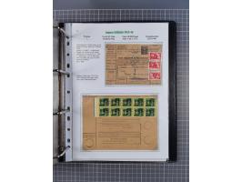 HYPERINFLATION: 1945/46, Parcel Cards exhibit collection with over 65 items, showing usages from periods 2 to 13 (including t