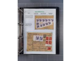 HYPERINFLATION: 1945/46, Parcel Cards exhibit collection with over 65 items, showing usages from periods 2 to 13 (including t