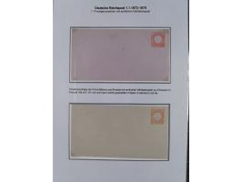 1872/75, Sammlung “Privat-Ganzsachenumschläge” mit 25 Umschlägen. Dabei u.a. jeweils 1 Umschlag mit Wertstempel 2½ und 5 Gros