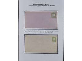 1872/75, Sammlung “Privat-Ganzsachenumschläge” mit 25 Umschlägen. Dabei u.a. jeweils 1 Umschlag mit Wertstempel 2½ und 5 Gros