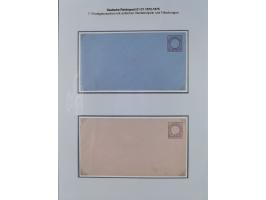 1872/75, Sammlung “Privat-Ganzsachenumschläge” mit 25 Umschlägen. Dabei u.a. jeweils 1 Umschlag mit Wertstempel 2½ und 5 Gros