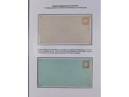 1872/75, Sammlung “Privat-Ganzsachenumschläge” mit 25 Umschlägen. Dabei u.a. jeweils 1 Umschlag mit Wertstempel 2½ und 5 Gros