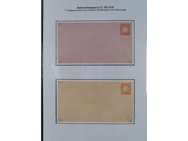 1872/75, Sammlung “Privat-Ganzsachenumschläge” mit 25 Umschlägen. Dabei u.a. jeweils 1 Umschlag mit Wertstempel 2½ und 5 Gros