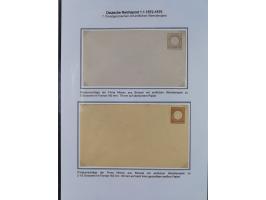 1872/75, Sammlung “Privat-Ganzsachenumschläge” mit 25 Umschlägen. Dabei u.a. jeweils 1 Umschlag mit Wertstempel 2½ und 5 Gros