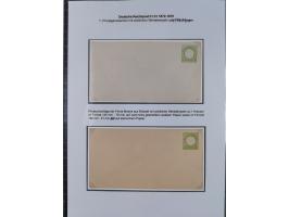 1872/75, Sammlung “Privat-Ganzsachenumschläge” mit 25 Umschlägen. Dabei u.a. jeweils 1 Umschlag mit Wertstempel 2½ und 5 Gros