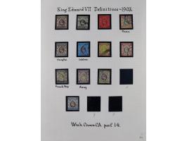 1903/12 (approx.), mostly used collection with over 80 values of the King Edward VII issue, incl. better Mi.-Nr. 88 unused wi