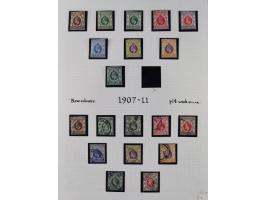 1903/12 (approx.), mostly used collection with over 80 values of the King Edward VII issue, incl. better Mi.-Nr. 88 unused wi