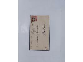 1872/74, kleine Sammlung von Bahnpost- und Bahnhofsstempel-Stempeln auf ca. 40 Briefen, Karten und Ganzsachen. Dabei interess