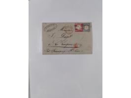 1872/74, kleine Sammlung von Bahnpost- und Bahnhofsstempel-Stempeln auf ca. 40 Briefen, Karten und Ganzsachen. Dabei interess