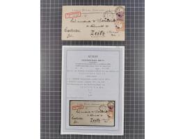 1875, Partie “Mischfrankaturen Brustschild-Pfennige” mit 10 Briefen und vier Briefstücken mit u.a. Mi.-Nr. 22 im Paar + 2x Mi