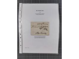 1785/1843 (ca.), kleine Partie mit 12 Vorphila-Briefe, dabei “128 HAMBURG” (x2), “T.T. HAMBURG 13 Dec.43.”, etc., meist in se