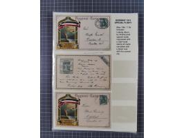 1912/14, interessante aufgezogene Sammlung mit 17 Briefen, Karten, Einheiten und besseren Stücken, dabei u.a. Gotha-Erfurt 10