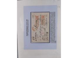 1867/77, interessante Sammlung “Franco-Stempel” mit 33 Briefen, Karten und zwei Paketkarten. Dabei u.a. Destinationen nach Fr