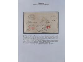 1867/77, interessante Sammlung “Franco-Stempel” mit 33 Briefen, Karten und zwei Paketkarten. Dabei u.a. Destinationen nach Fr