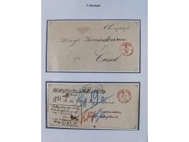 1867/77, interessante Sammlung “Franco-Stempel” mit 33 Briefen, Karten und zwei Paketkarten. Dabei u.a. Destinationen nach Fr