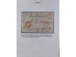 1867/77, interessante Sammlung “Franco-Stempel” mit 33 Briefen, Karten und zwei Paketkarten. Dabei u.a. Destinationen nach Fr