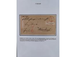 1867/77, interessante Sammlung “Franco-Stempel” mit 33 Briefen, Karten und zwei Paketkarten. Dabei u.a. Destinationen nach Fr