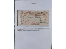 1867/77, interessante Sammlung “Franco-Stempel” mit 33 Briefen, Karten und zwei Paketkarten. Dabei u.a. Destinationen nach Fr