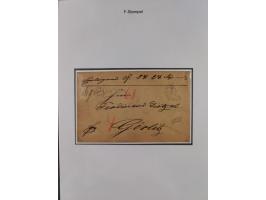 1867/77, interessante Sammlung “Franco-Stempel” mit 33 Briefen, Karten und zwei Paketkarten. Dabei u.a. Destinationen nach Fr