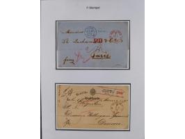 1867/77, interessante Sammlung “Franco-Stempel” mit 33 Briefen, Karten und zwei Paketkarten. Dabei u.a. Destinationen nach Fr