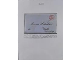 1867/77, interessante Sammlung “Franco-Stempel” mit 33 Briefen, Karten und zwei Paketkarten. Dabei u.a. Destinationen nach Fr