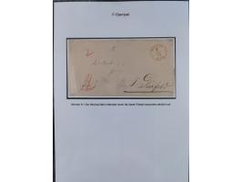 1867/77, interessante Sammlung “Franco-Stempel” mit 33 Briefen, Karten und zwei Paketkarten. Dabei u.a. Destinationen nach Fr