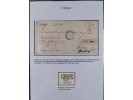 1867/77, interessante Sammlung “Franco-Stempel” mit 33 Briefen, Karten und zwei Paketkarten. Dabei u.a. Destinationen nach Fr