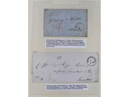 1698/1858 (ca.), über 75 Vorphila-Briefe, mit Thurn und Taxis, Hamburg. etc., dabei viele verschiedene Stempel und Verwendung