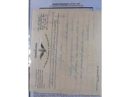 1872/75, sehr interessante Partie mit 18 markenlosen Formularen und Verwendungen. Dabei u.a. großformatiger Wertbrief mit EKr