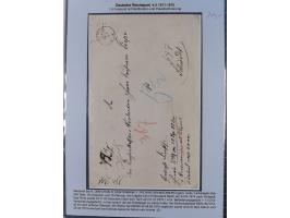 1872/75, sehr interessante Partie mit 18 markenlosen Formularen und Verwendungen. Dabei u.a. großformatiger Wertbrief mit EKr