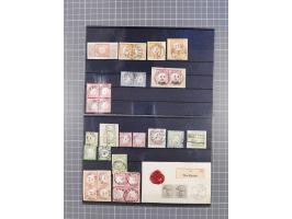 1872/74, interessante gestempelte Partie mit besseren Marken, Paaren, Einheiten und weiteren Besonderheiten. Dabei u.a. je zw