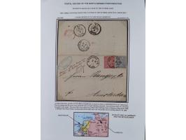 1868/70, Partie mit 27 Briefen und Karten mit verschiedenen Stempeln und Verwendungen, dabei ausländische Destinationen, daru