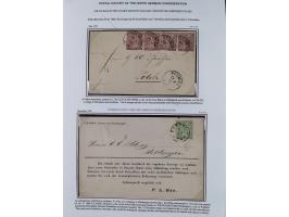 1868/70, Partie mit 27 Briefen und Karten mit verschiedenen Stempeln und Verwendungen, dabei ausländische Destinationen, daru