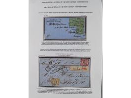 1868/70, Partie mit 27 Briefen und Karten mit verschiedenen Stempeln und Verwendungen, dabei ausländische Destinationen, daru