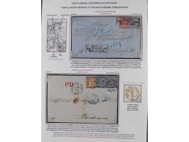 1868/70, Partie mit 27 Briefen und Karten mit verschiedenen Stempeln und Verwendungen, dabei ausländische Destinationen, daru