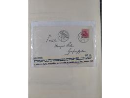 1895/1918, kleine aufgezogene Sammlung 21 Briefen und Karten mit diversen Schiffspost-Stempeln, dabei SMS Hansa, Nixe, Kormor