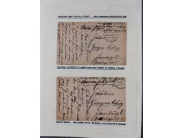 1895/1918, kleine aufgezogene Sammlung 21 Briefen und Karten mit diversen Schiffspost-Stempeln, dabei SMS Hansa, Nixe, Kormor