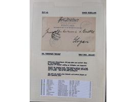 1895/1918, kleine aufgezogene Sammlung 21 Briefen und Karten mit diversen Schiffspost-Stempeln, dabei SMS Hansa, Nixe, Kormor