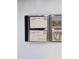 PRIVATGANZSACHEN: 1895/1912 (ca.), überwiegend reichhaltige ungebrauchte/gestempelte Sammlung von Privatpostkarten und Lithos